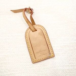 Authentic Louis Vuitton vachetta luggage tag